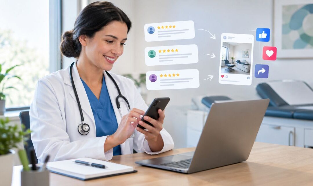 Automatically turn Google reviews into social content for clinics